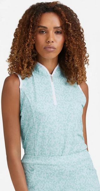 PING Penola Printed Sleeveless dámske polo, splash