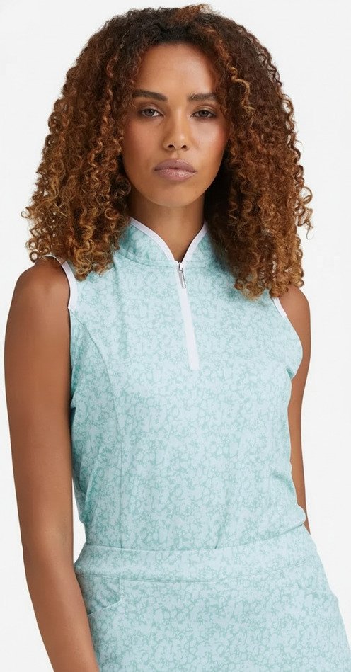 PING Penola Printed Sleeveless dámske polo, splash