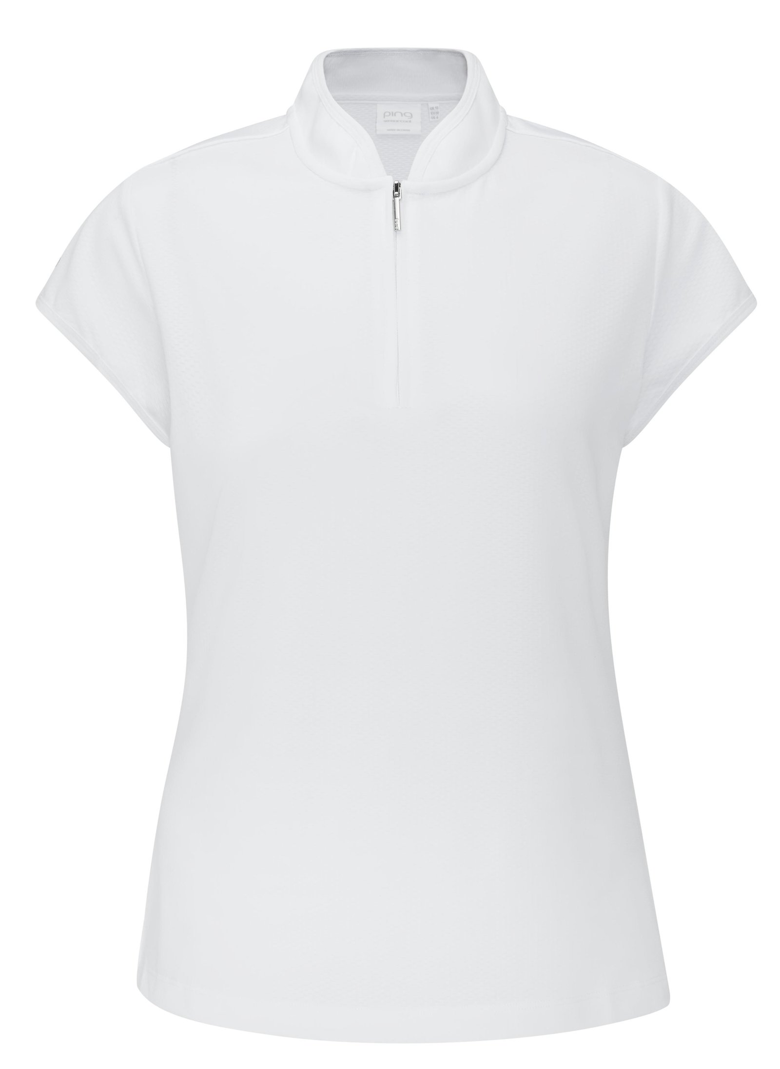 PING Evetta Jacquard dámske polo, biele