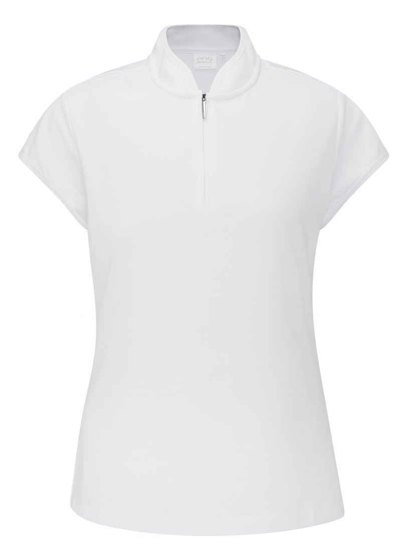 PING Evetta Jacquard dámske polo, biele