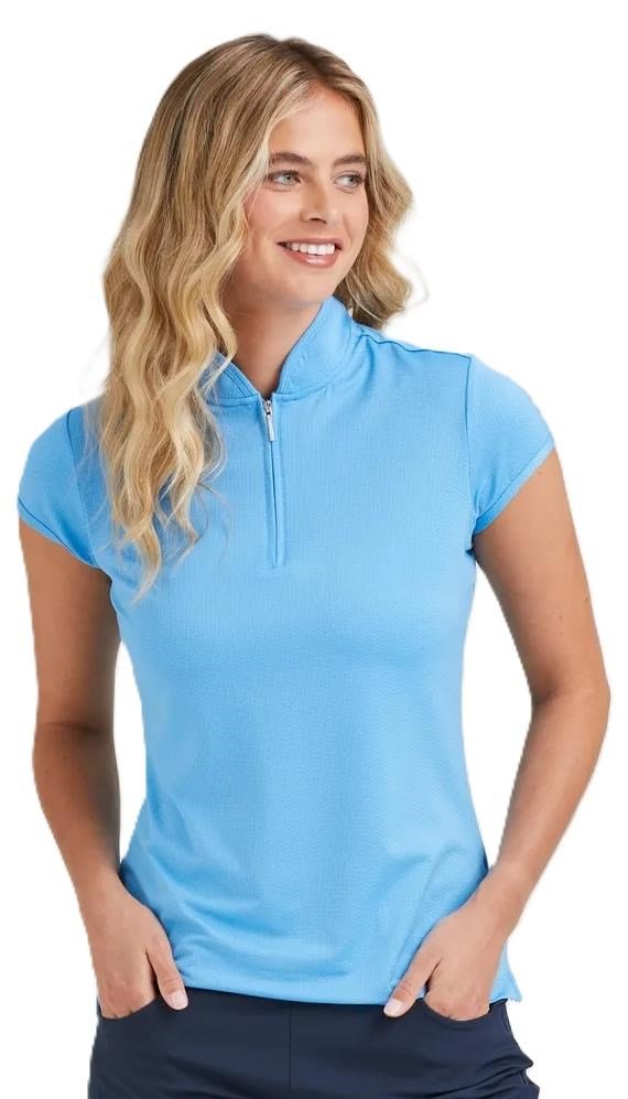 PING Evetta Jacquard dámske polo, infinity blue
