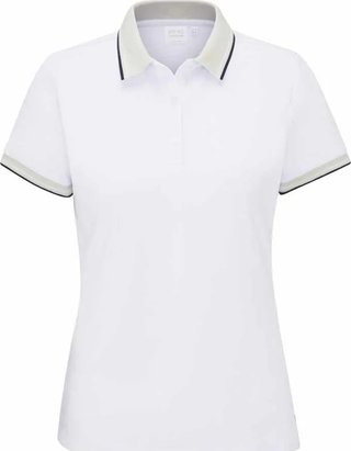 PING Viviana Tipped dámske polo, white/pebble