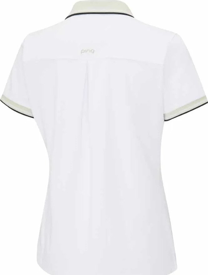 PING Viviana Tipped dámske polo, white/pebble