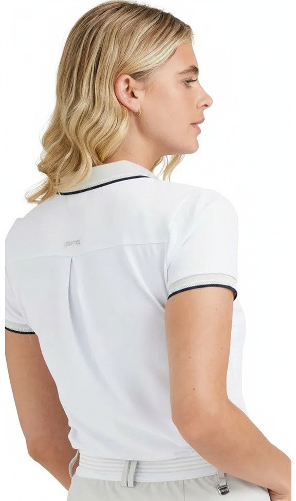 PING Viviana Tipped dámske polo, white/pebble