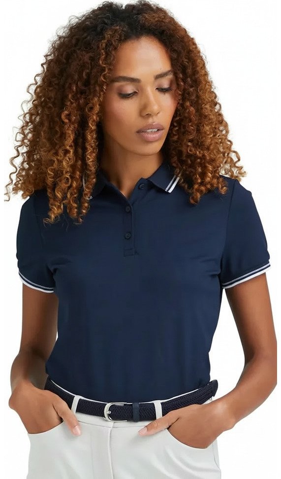 PING Viviana Tipped dámske polo, navy