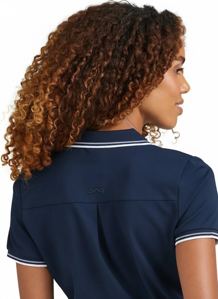 PING Viviana Tipped dámske polo, navy