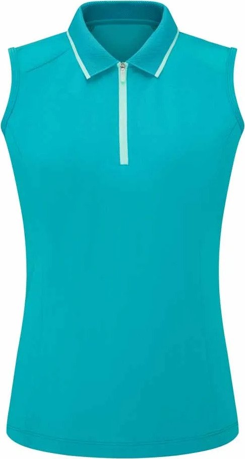 PING Eben Sleeveless dámske polo, tyrkysové