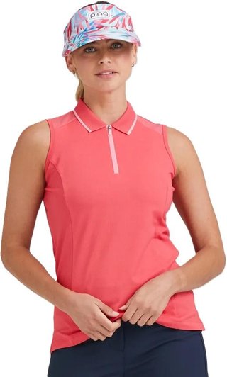PING Eben Sleeveless dámske polo, paradise pink