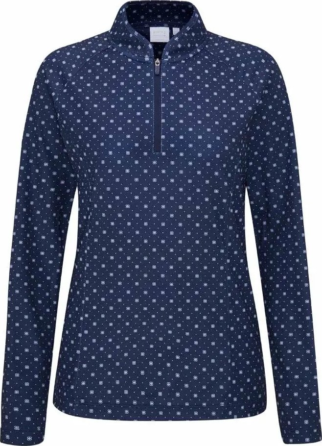 PING Arwen Printed Longsleeve dámske polo, micro monogram