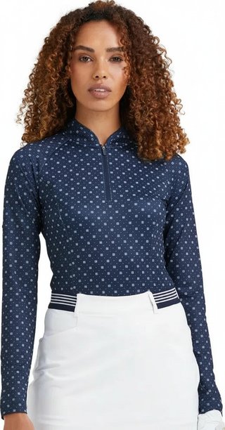 PING Arwen Printed Longsleeve dámske polo, micro monogram