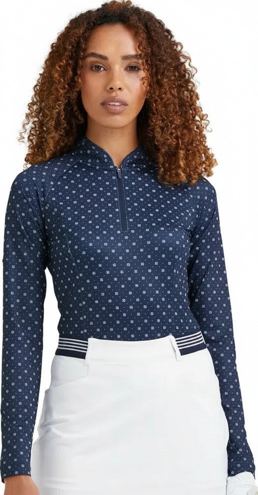 PING Arwen Printed Longsleeve dámske polo, micro monogram