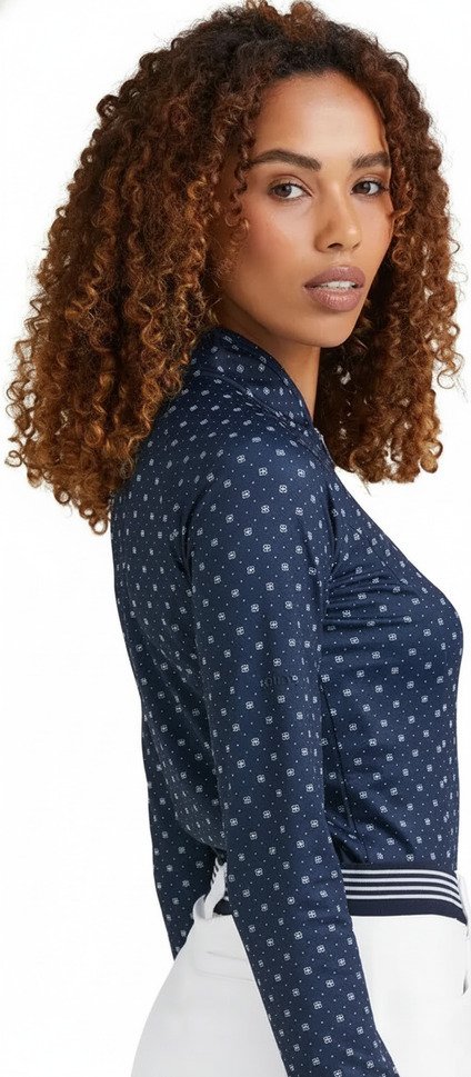 PING Arwen Printed Longsleeve dámske polo, micro monogram