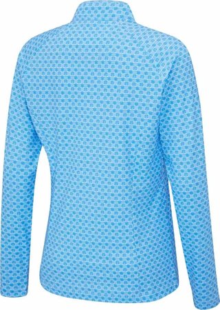 PING Arwen Printed Longsleeve dámske polo, azure geo