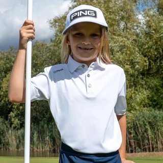 PING Lindum Junior detské polo, biele