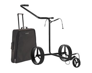 JuStar Black 3-Wheeled tlačný vozík, čierny