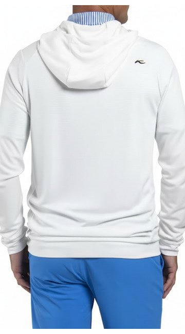 KJUS Kallen Hooded Midlayer pánska mikina, biela