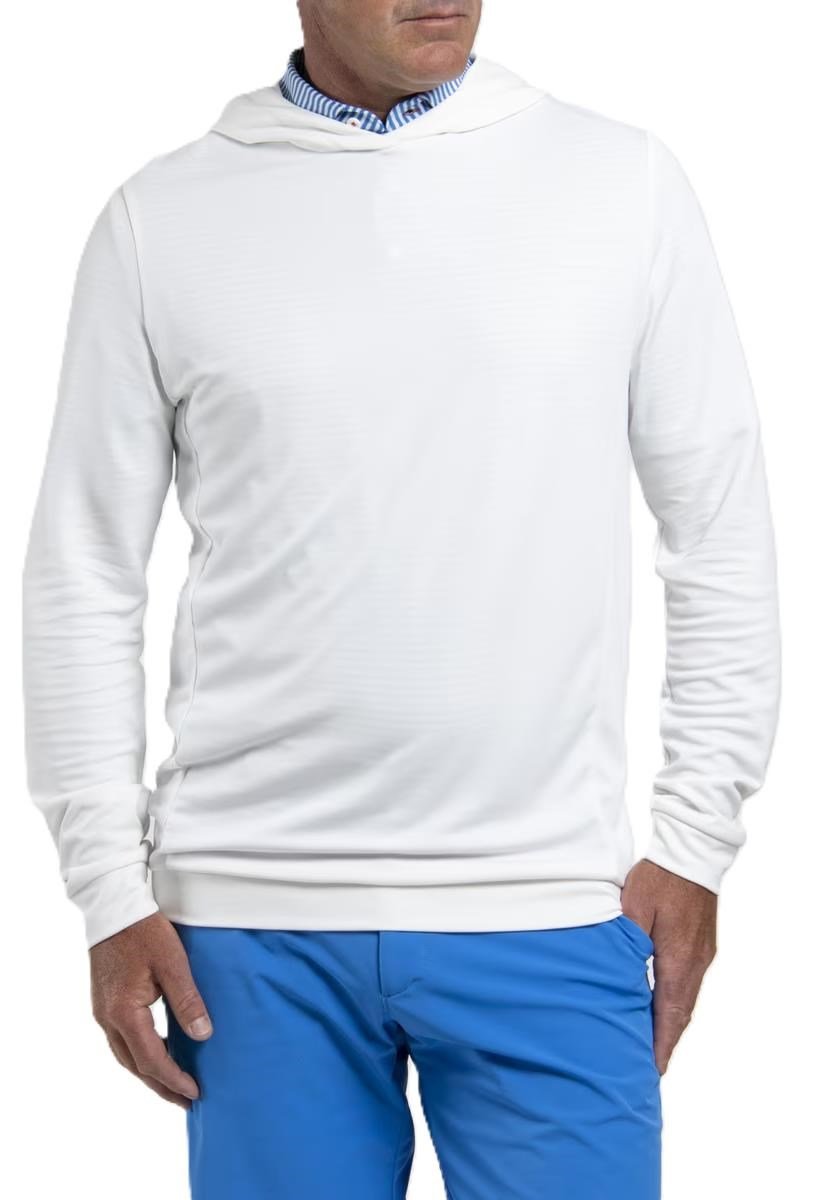 KJUS Kallen Hooded Midlayer pánska mikina, biela
