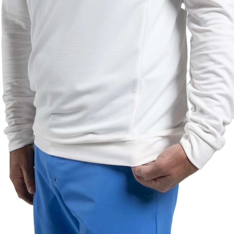 KJUS Kallen Hooded Midlayer pánska mikina, biela