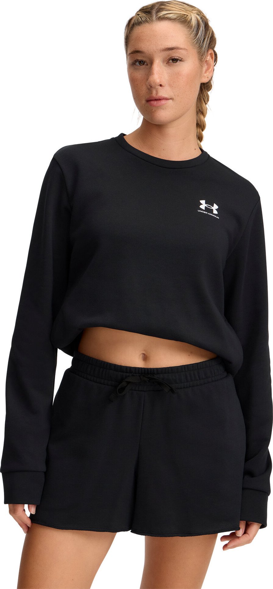 Under Armour Rival Terry Crew dámska mikina, čierna
