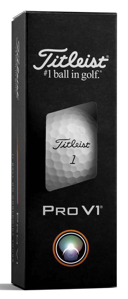 Titleist Pro V1 golfové loptičky, text čierna, štandardné číslovanie 1-4, Text: X - 3 loptičky