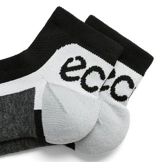 Ecco Tech Sporty Ankle-Cut ponožky, čierno/biele