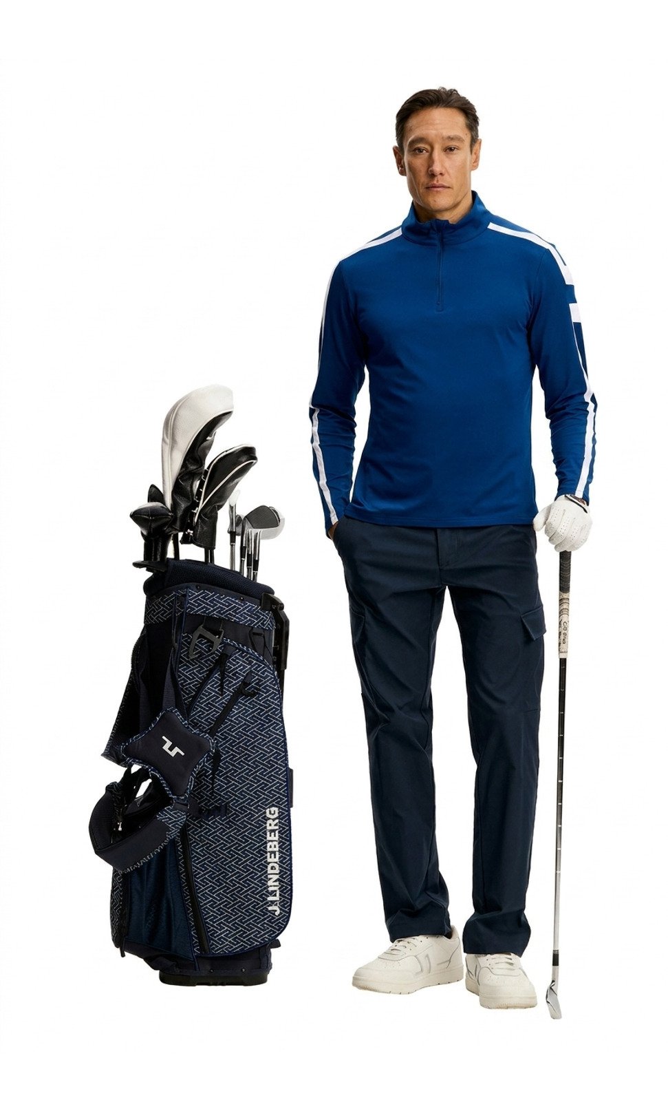 J.Lindeberg Keaton Quarter Zip pánska mikina, Estate Blue