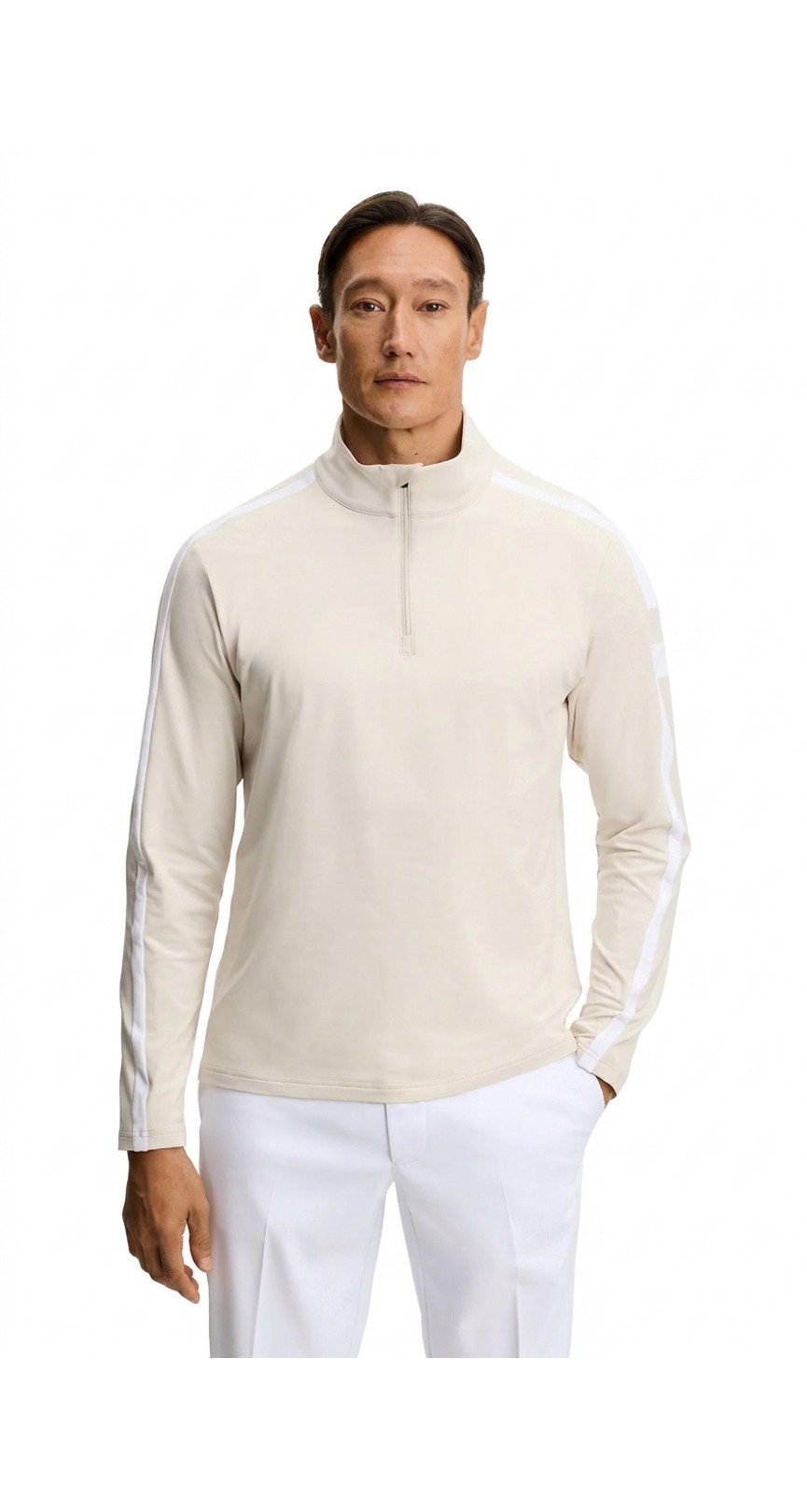 J.Lindeberg Keaton Quarter Zip Mid Layer pánska mikina, Moonbeam