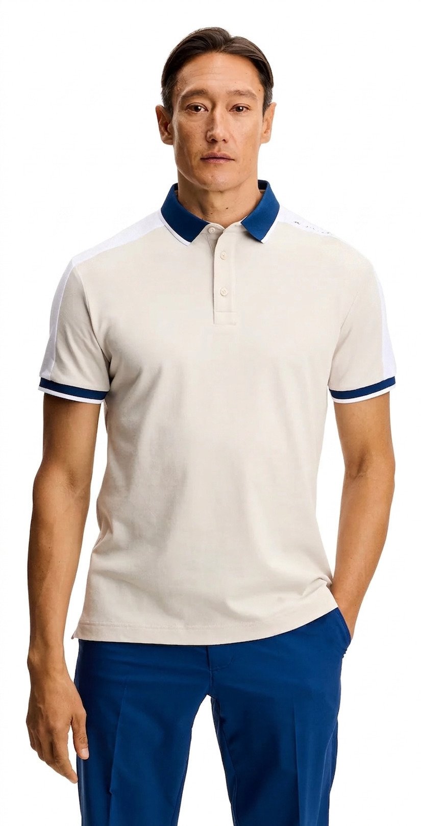 J.Lindeberg Jace Polo pánske polo, Moonbeam