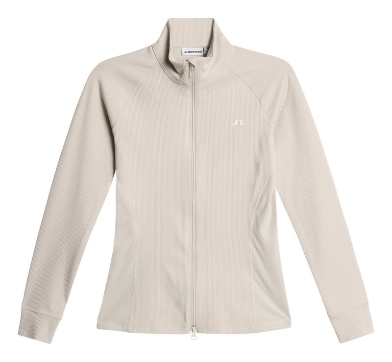 J.Lindeberg Mel Rib Mid Layer dámska mikina, Moonbeam