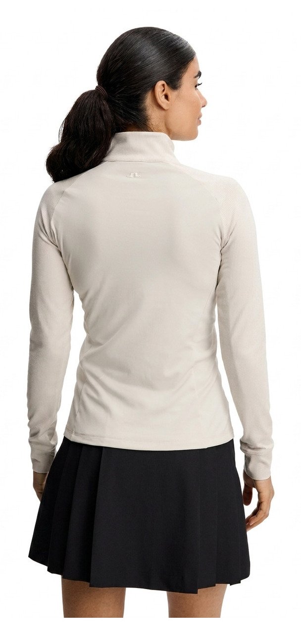 J.Lindeberg Mel Rib Mid Layer dámska mikina, Moonbeam