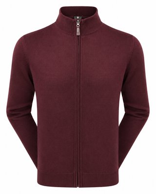 FootJoy drirelease Full-Zip Lined pánsky sveter, port