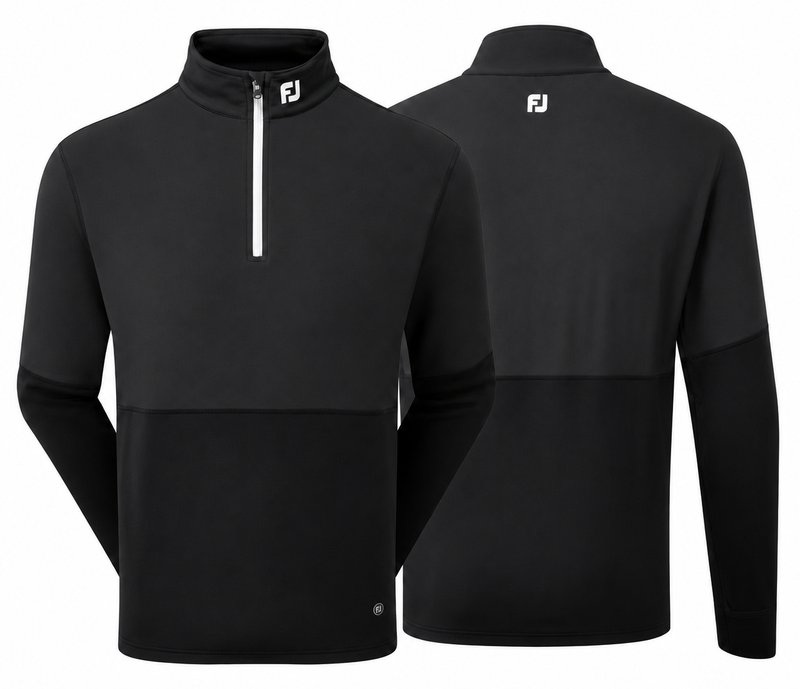 FootJoy ThermoSeries Hybrid Midlayer pánska mikina, čierna