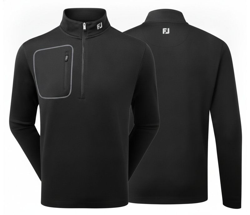 FootJoy ThermoSeries Texture Midlayer pánska mikina, čierna