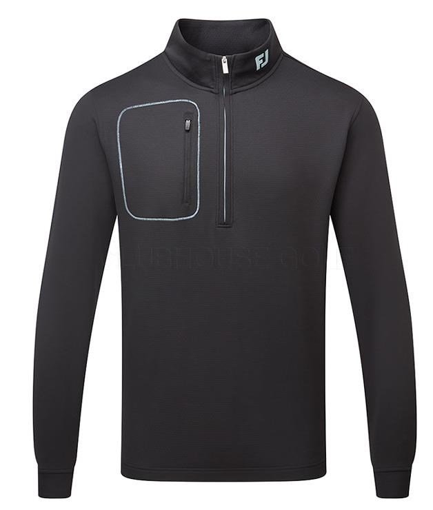 FootJoy ThermoSeries Texture Midlayer pánska mikina, čierna