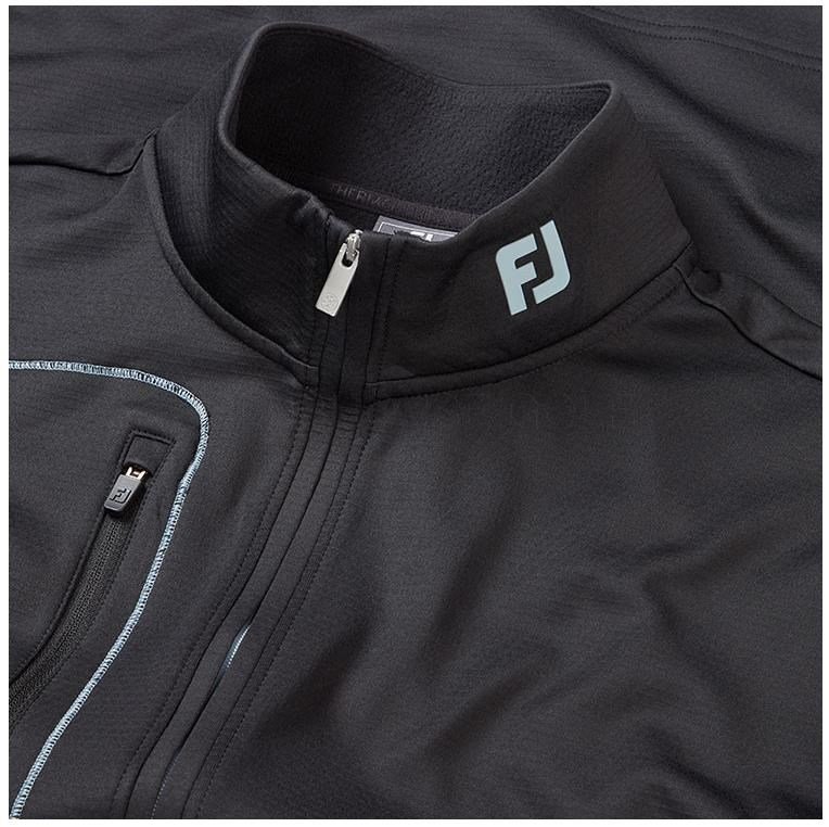 FootJoy ThermoSeries Texture Midlayer pánska mikina, čierna