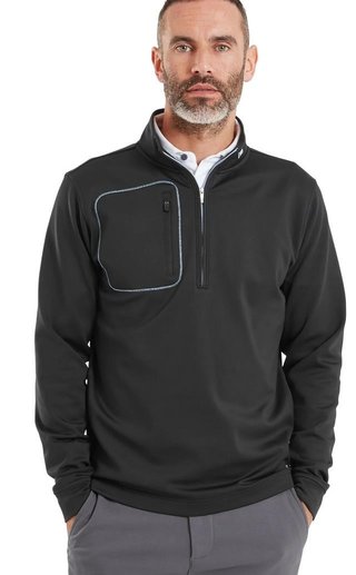 FootJoy ThermoSeries Texture Midlayer pánska mikina, čierna