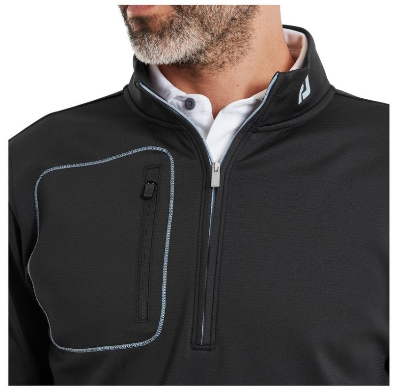 FootJoy ThermoSeries Texture Midlayer pánska mikina, čierna