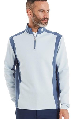 FootJoy ThermoSeries Blocked Midlayer pánska mikina, mist/midnight