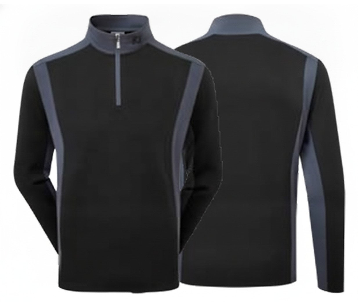 FootJoy ThermoSeries Blocked Midlayer pánska mikina, čierna/charcoal