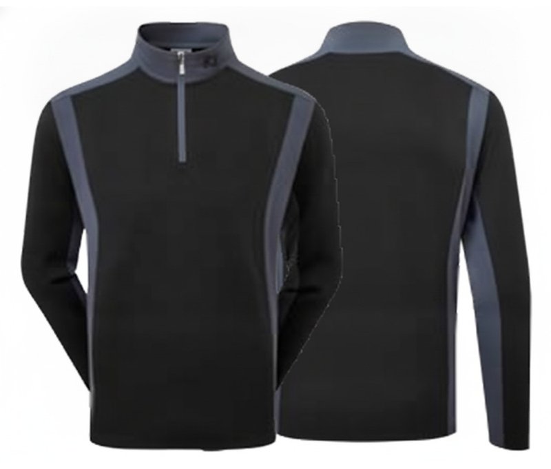 FootJoy ThermoSeries Blocked Midlayer pánska mikina, čierna/charcoal