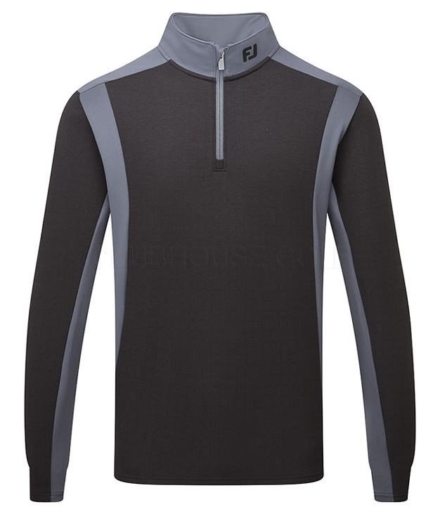FootJoy ThermoSeries Blocked Midlayer pánska mikina, čierna/charcoal