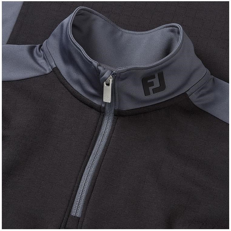 FootJoy ThermoSeries Blocked Midlayer pánska mikina, čierna/charcoal