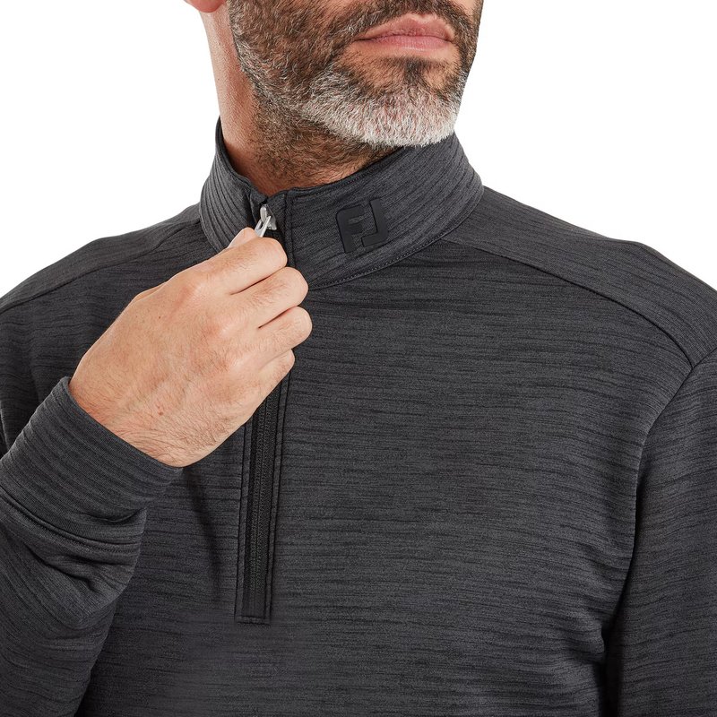 FootJoy ThermoSeries Space Dye Midlayer pánska mikina, čierna
