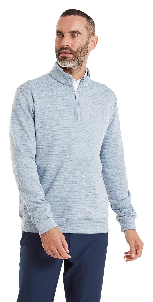 FootJoy ThermoSeries Space Dye Midlayer pánska mikina, sivá