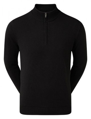 FootJoy drirelease Half-Zip Lined pánsky sveter, čierny
