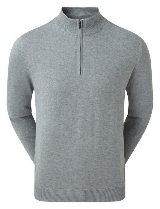 FootJoy drirelease Half-Zip Lined pánsky sveter, port heather grey