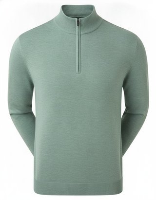 FootJoy drirelease Half-Zip Lined pánsky sveter, heather olive