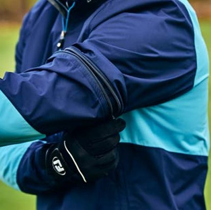 FootJoy HydroLite X Short Sleeve pánska bunda do dažďa, čierna