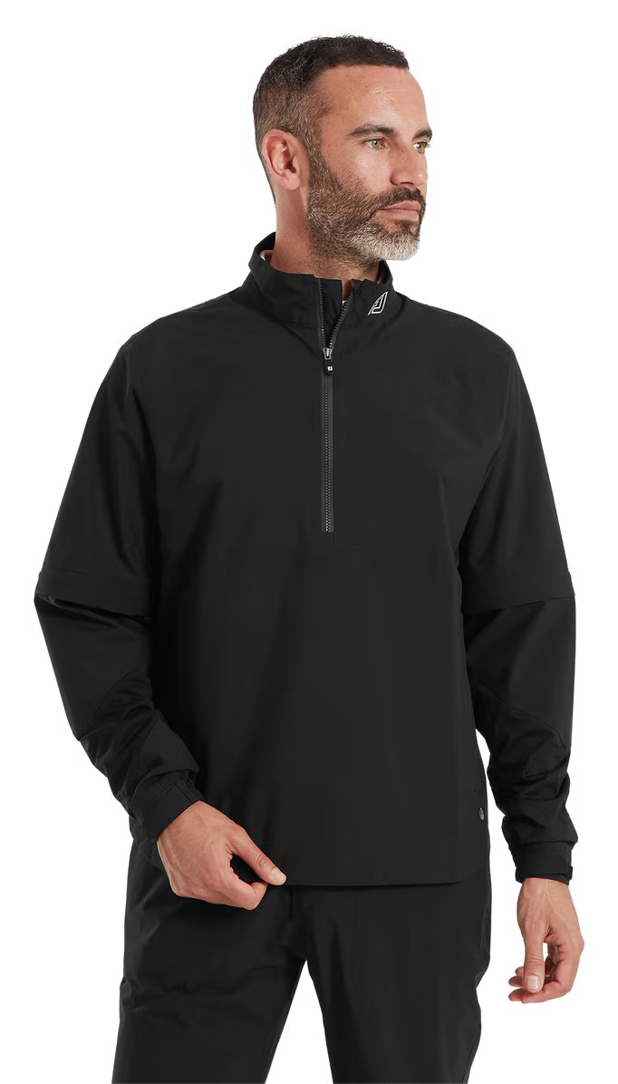 FootJoy HydroLite X Short Sleeve pánska bunda do dažďa, čierna