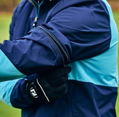 FootJoy HydroLite X Short Sleeve pánska bunda do dažďa, navy/mid blue